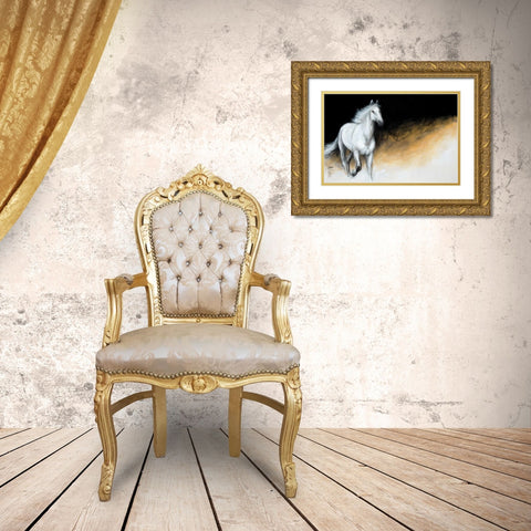 Light and Dark Gold Ornate Wood Framed Art Print with Double Matting by Katic, Milenko