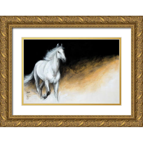 Light and Dark Gold Ornate Wood Framed Art Print with Double Matting by Katic, Milenko