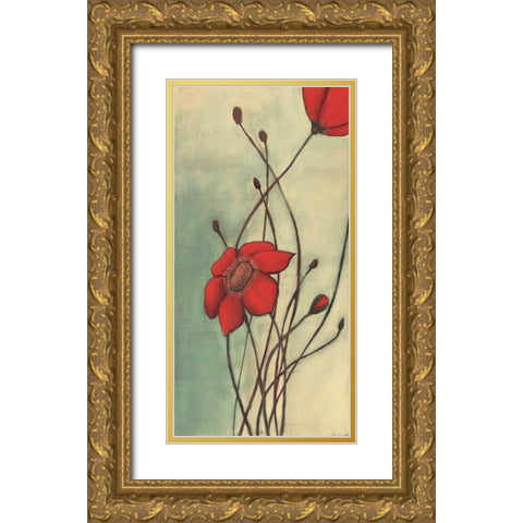 Beaute Rouge Gold Ornate Wood Framed Art Print with Double Matting by Codo, Ella