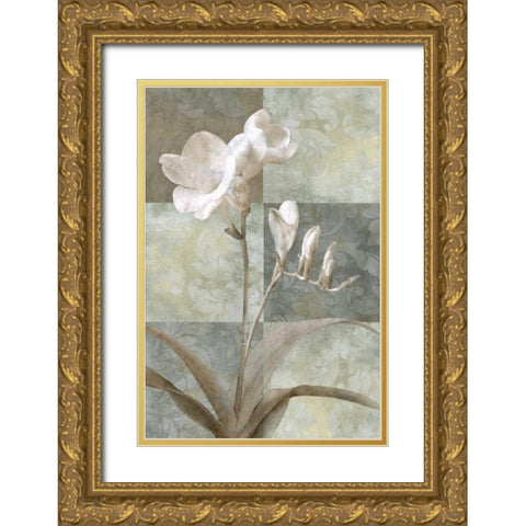 Memento I Gold Ornate Wood Framed Art Print with Double Matting by Mallett, Keith