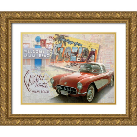 Road Trip II Gold Ornate Wood Framed Art Print with Double Matting by Mallett, Keith