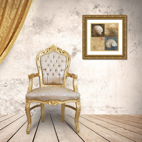 Seaside Memories I Gold Ornate Wood Framed Art Print with Double Matting by Mallett, Keith