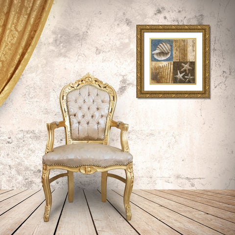 Seaside Memories II Gold Ornate Wood Framed Art Print with Double Matting by Mallett, Keith
