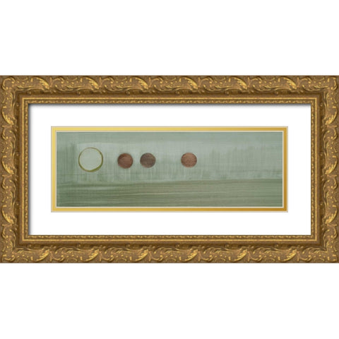 Aqua Drops III Gold Ornate Wood Framed Art Print with Double Matting by Parker, Karen Lorena