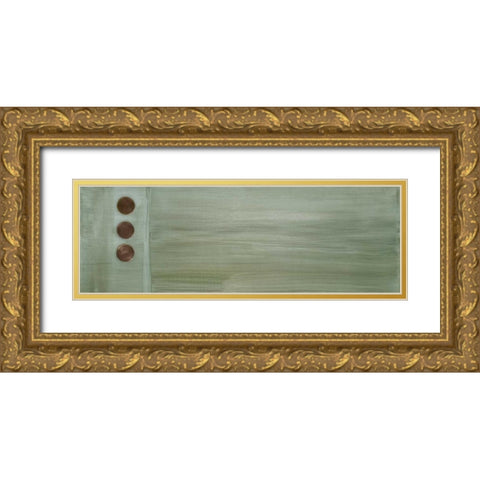 Aqua Drops IV Gold Ornate Wood Framed Art Print with Double Matting by Parker, Karen Lorena