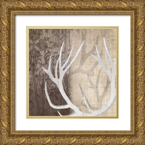 Deer Lodge I Gold Ornate Wood Framed Art Print with Double Matting by Venter, Tandi