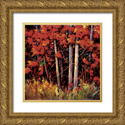 Reds Gold Ornate Wood Framed Art Print with Double Matting by OToole, Nancy