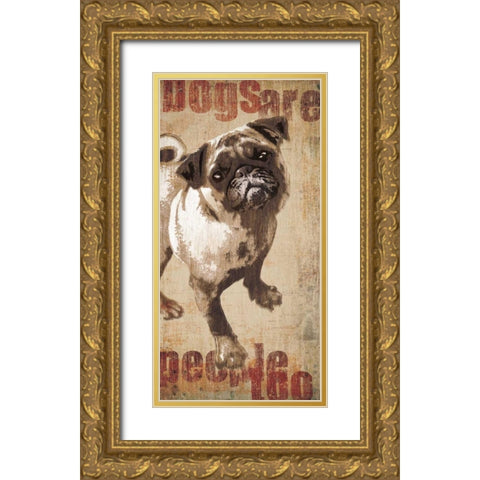 Lola Gold Ornate Wood Framed Art Print with Double Matting by Venter, Tandi