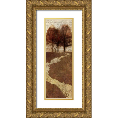 Shades of Autumn I Gold Ornate Wood Framed Art Print with Double Matting by Mallett, Keith