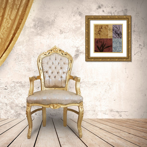Floral and Still Life Refrain I Gold Ornate Wood Framed Art Print with Double Matting by Mallett, Keith