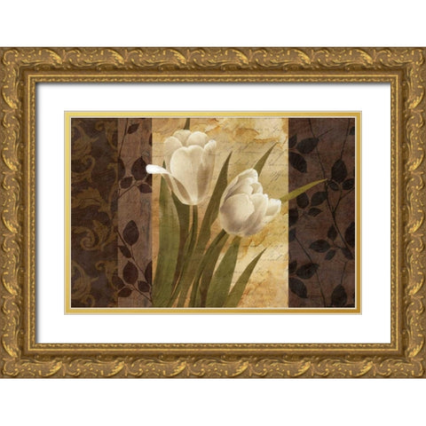 Pavane Gold Ornate Wood Framed Art Print with Double Matting by Mallett, Keith