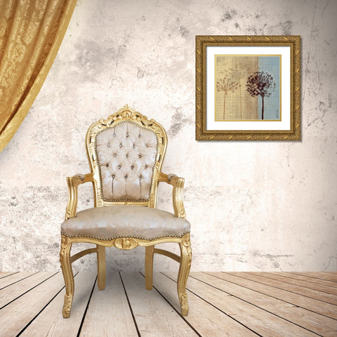 Silhouette in the Breeze Gold Ornate Wood Framed Art Print with Double Matting by Venter, Tandi