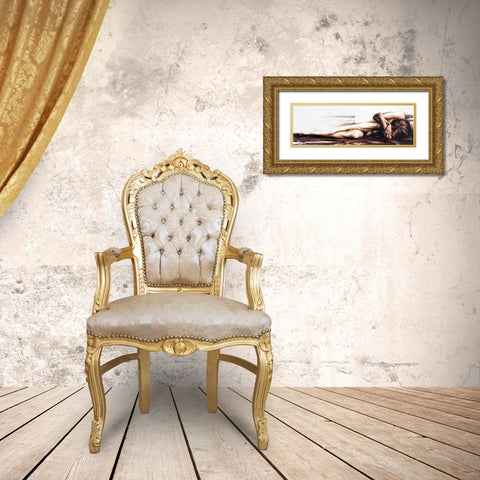 Essential Self Gold Ornate Wood Framed Art Print with Double Matting by De Villiers , Antoine