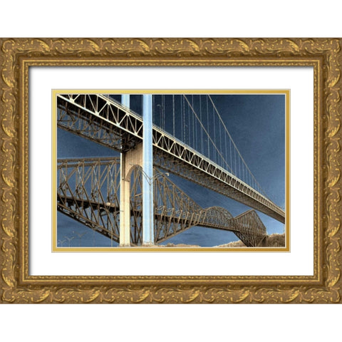 Two Solitudes Gold Ornate Wood Framed Art Print with Double Matting by LOVIT