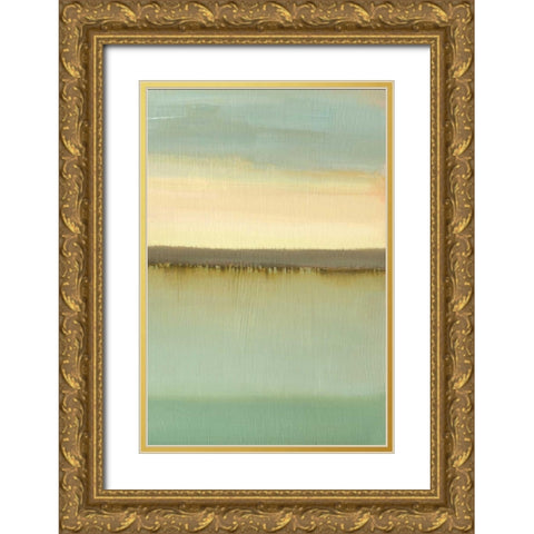 Dusk Gold Ornate Wood Framed Art Print with Double Matting by Gold, Caroline