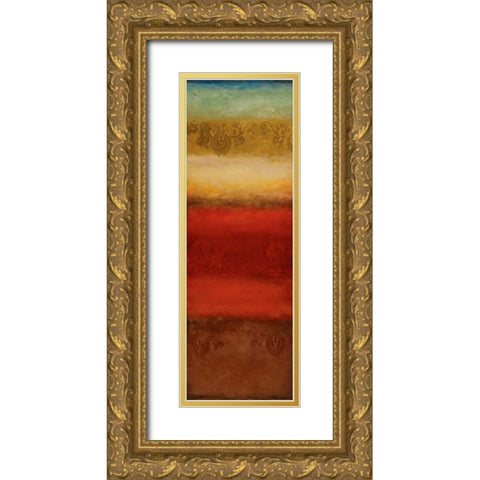 Jaipur Gold Ornate Wood Framed Art Print with Double Matting by Emet , Angelina