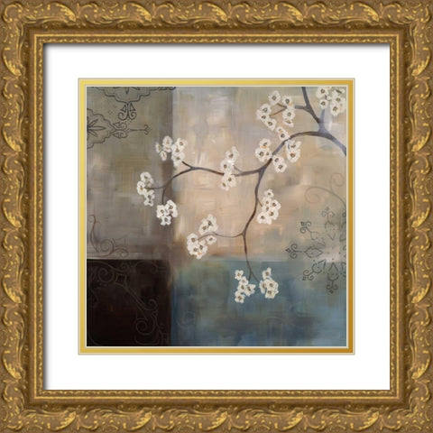 Spa Blossom I Gold Ornate Wood Framed Art Print with Double Matting by Maitland, Laurie