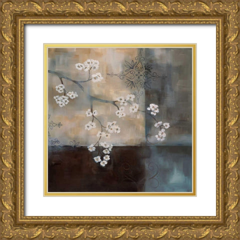 Spa Blossom II Gold Ornate Wood Framed Art Print with Double Matting by Maitland, Laurie