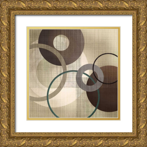 Hoops n Loops I Gold Ornate Wood Framed Art Print with Double Matting by Venter, Tandi