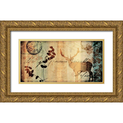 Letter II Gold Ornate Wood Framed Art Print with Double Matting by Leal, Fernando