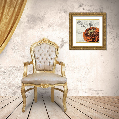 A Touch of Color I Gold Ornate Wood Framed Art Print with Double Matting by Venter, Tandi