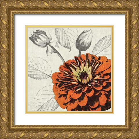 A Touch of Color I Gold Ornate Wood Framed Art Print with Double Matting by Venter, Tandi
