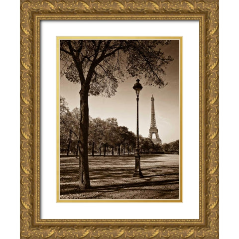 An Afternoon Stroll - Paris I Gold Ornate Wood Framed Art Print with Double Matting by Maihara, Jeff