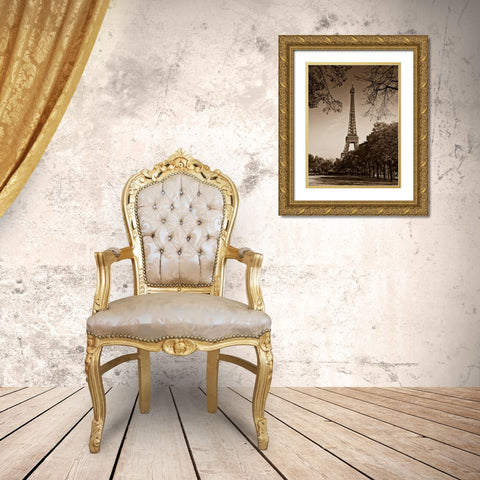 An Afternoon Stroll - Paris II Gold Ornate Wood Framed Art Print with Double Matting by Maihara, Jeff