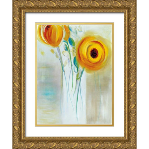 Movimento Gold Ornate Wood Framed Art Print with Double Matting by Parker, Karen Lorena