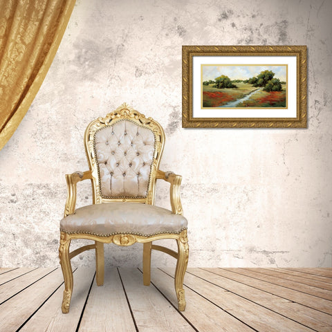 Kissimmee Grasslands Gold Ornate Wood Framed Art Print with Double Matting by Baynes, Maija