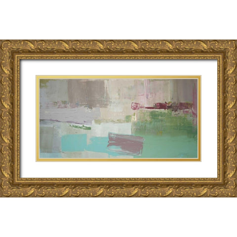 Garden Steps Gold Ornate Wood Framed Art Print with Double Matting by Colbert, Peter