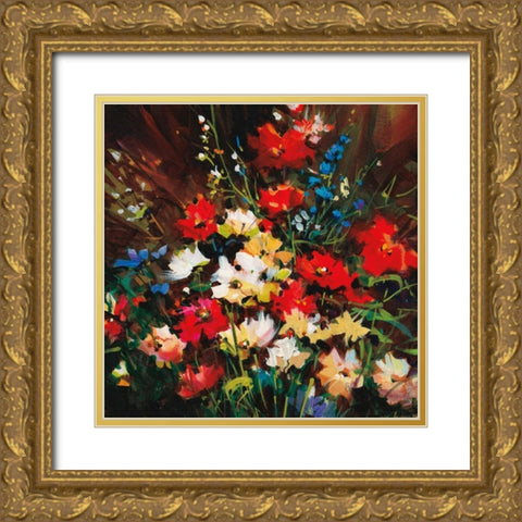 Color Splash  Gold Ornate Wood Framed Art Print with Double Matting by OToole, Nancy