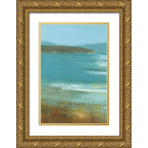 Sealight Gold Ornate Wood Framed Art Print with Double Matting by Gold, Caroline