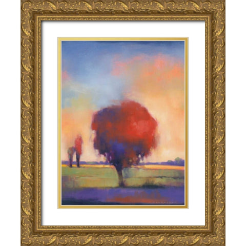 Stranger In Town Gold Ornate Wood Framed Art Print with Double Matting by Anderson, Paul