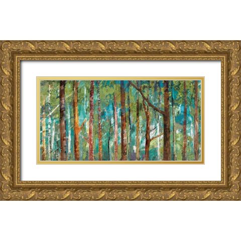 Woodland Gold Ornate Wood Framed Art Print with Double Matting by Gold, Caroline
