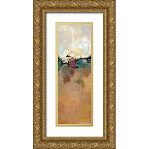 Retro Jewels III Gold Ornate Wood Framed Art Print with Double Matting by Maitland, Laurie