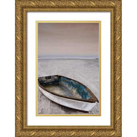 Dorymans Boat Gold Ornate Wood Framed Art Print with Double Matting by Cahill, Michael