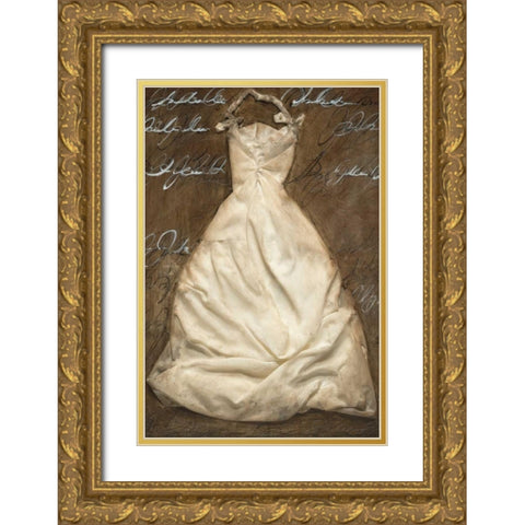 Pretty n Chique II Gold Ornate Wood Framed Art Print with Double Matting by MARIA