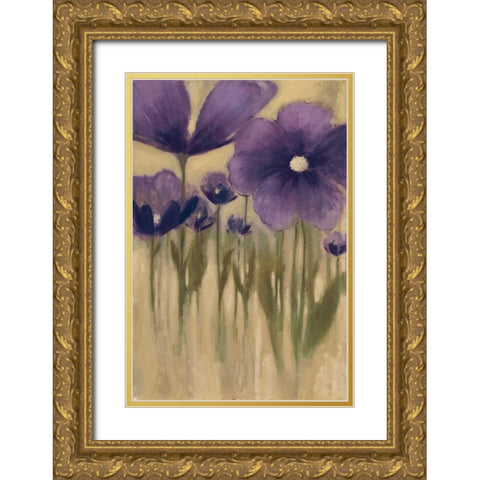 Summer Bloom I Gold Ornate Wood Framed Art Print with Double Matting by MARIA