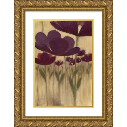 Summer Bloom II Gold Ornate Wood Framed Art Print with Double Matting by MARIA