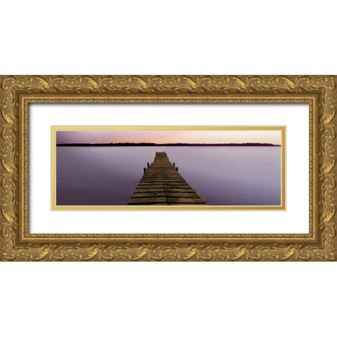 Serenity Gold Ornate Wood Framed Art Print with Double Matting by OKane, Dermot