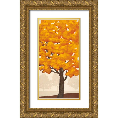 Autumns Glory II Gold Ornate Wood Framed Art Print with Double Matting by Anderson, Jocelyn