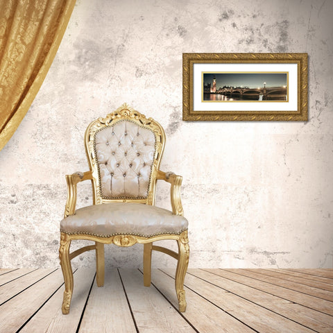 London Lights Gold Ornate Wood Framed Art Print with Double Matting by Frank, Assaf