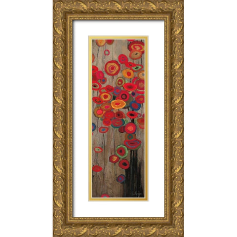 Garden Parade II Gold Ornate Wood Framed Art Print with Double Matting by Li-Leger, Don
