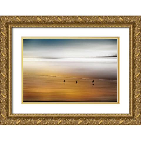 Quiet Invitation Gold Ornate Wood Framed Art Print with Double Matting by Pelkey, Marvin