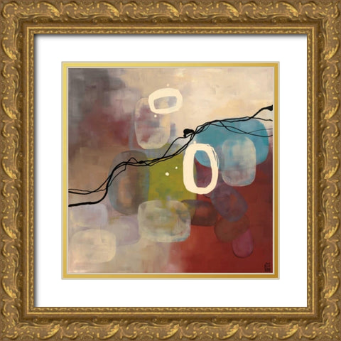 Spring Retrospective Gold Ornate Wood Framed Art Print with Double Matting by Maitland, Laurie