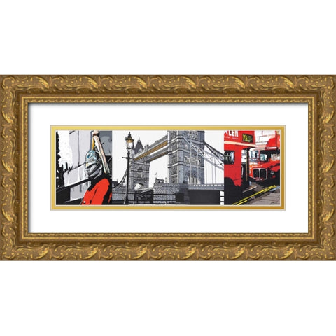 London Gold Ornate Wood Framed Art Print with Double Matting by Fairbrother, Jo