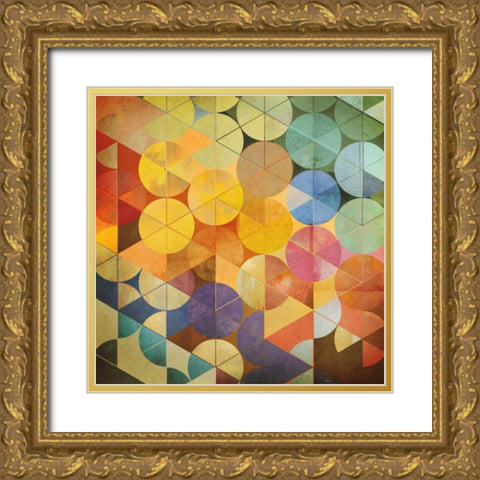 Full Circle I Gold Ornate Wood Framed Art Print with Double Matting by NOAH