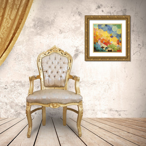 Full Circle II Gold Ornate Wood Framed Art Print with Double Matting by NOAH