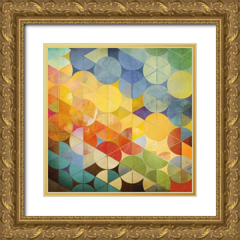 Full Circle II Gold Ornate Wood Framed Art Print with Double Matting by NOAH